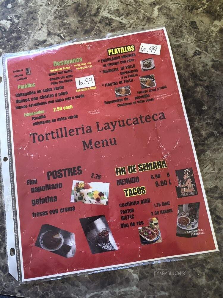 Tortilleria La Yucateca - Wylie, TX menu_pic
