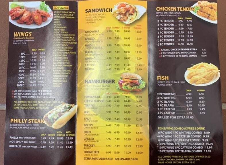 Touchdown Wings - Austell, GA menu_pic