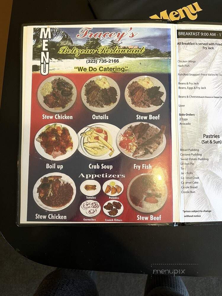 Traceys Restaurant - Los Angeles, CA menu_pic