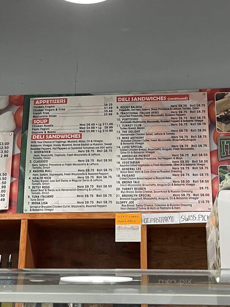 Tradicional Italian Deli - Glen Ridge, NJ menu_pic