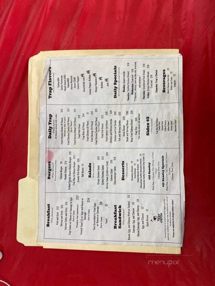 Trap Chicken - Bridgeport, CT menu_pic