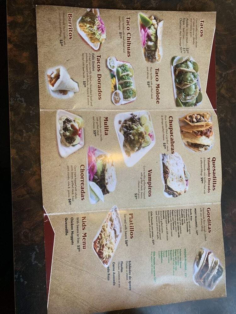 Triangulo Dorado - Detroit, MI menu_pic