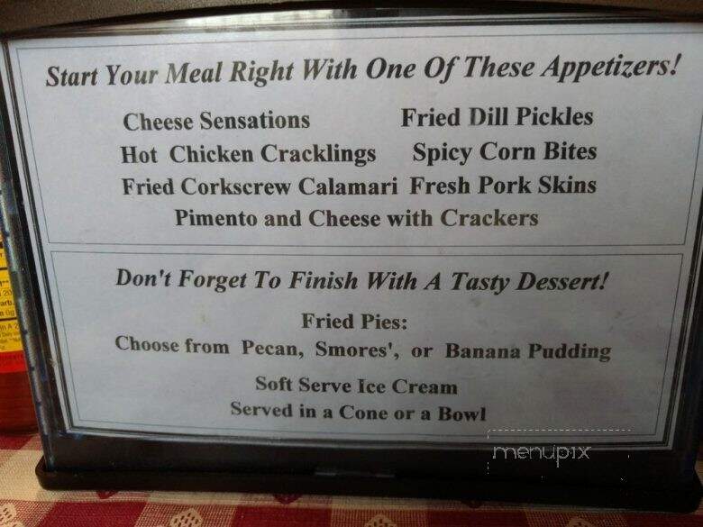 Triple R Cafe - Rockford, AL menu_pic