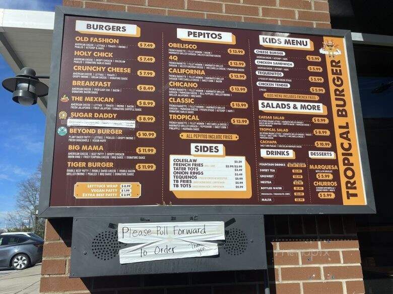 Tropical Burger - Greenville, SC menu_pic