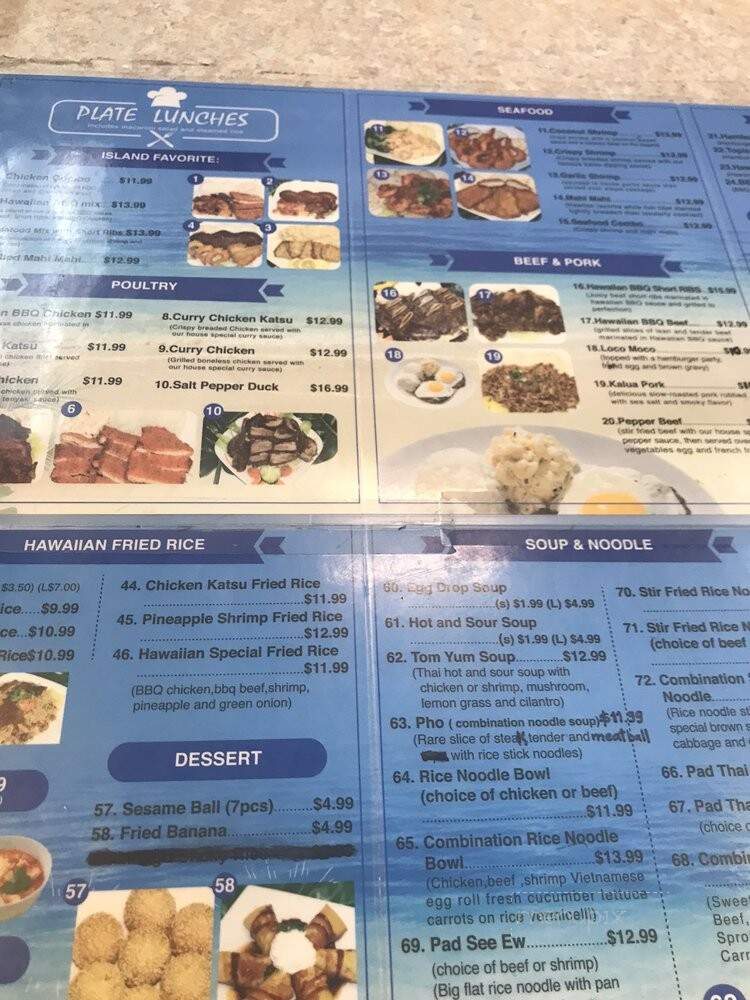 Tropix Hawaiian BBQ - Grand Junction, CO menu_pic