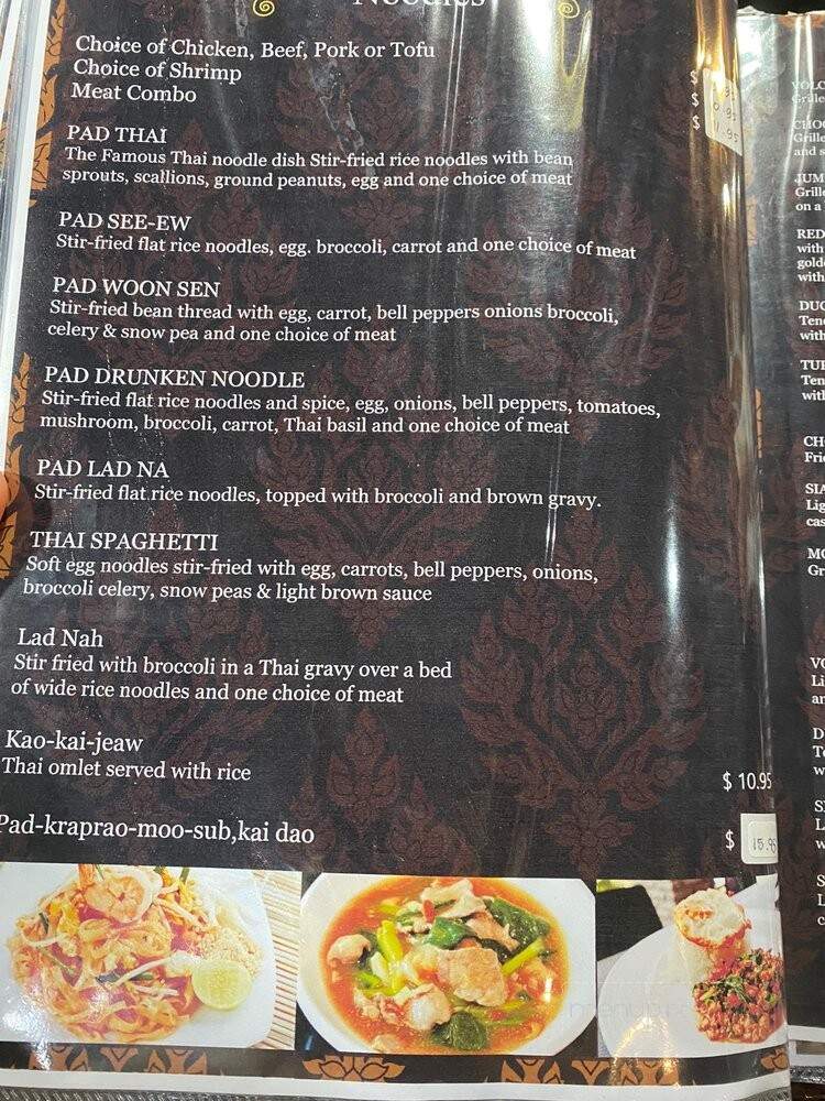 TupTim Thai - Brunswick, GA menu_pic