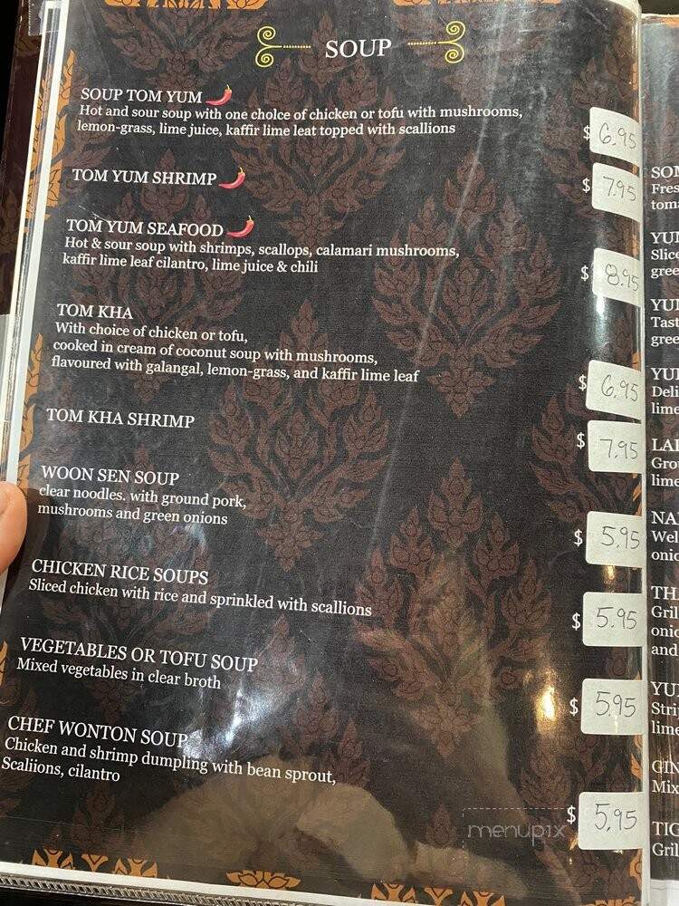 TupTim Thai - Brunswick, GA menu_pic