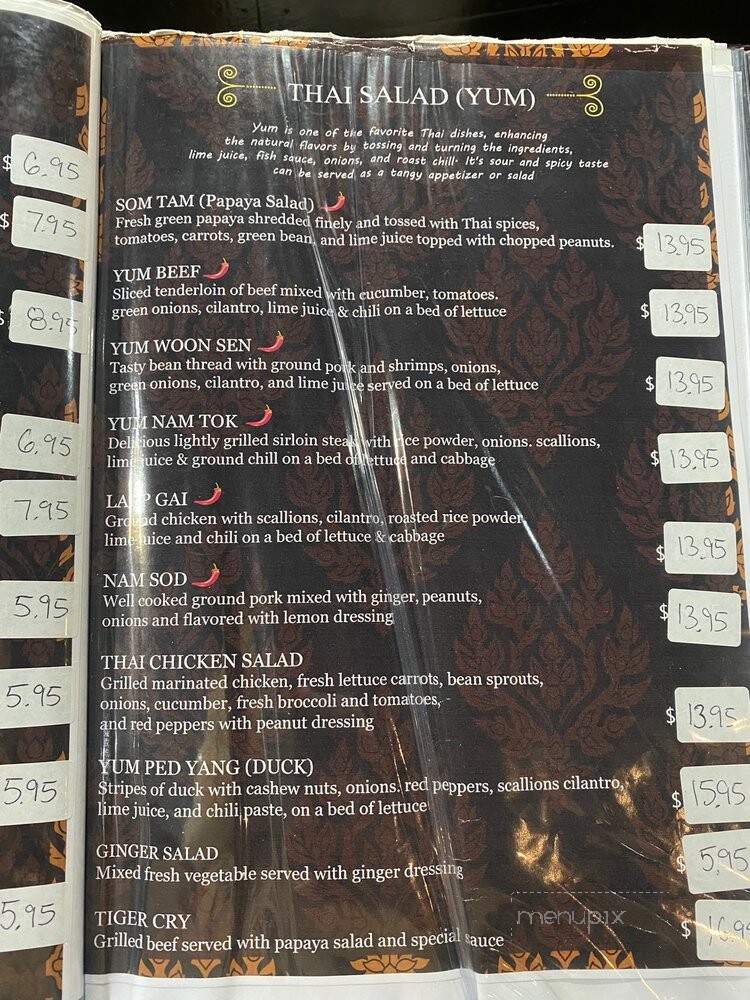TupTim Thai - Brunswick, GA menu_pic