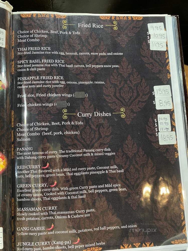 TupTim Thai - Brunswick, GA menu_pic