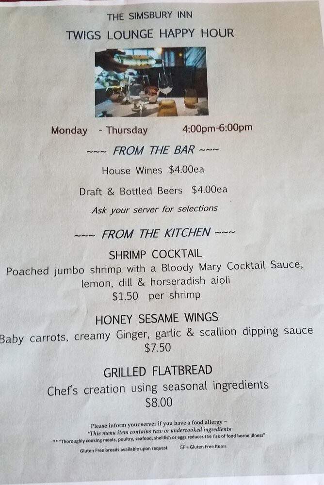 Twigs - Simsbury, CT menu_pic