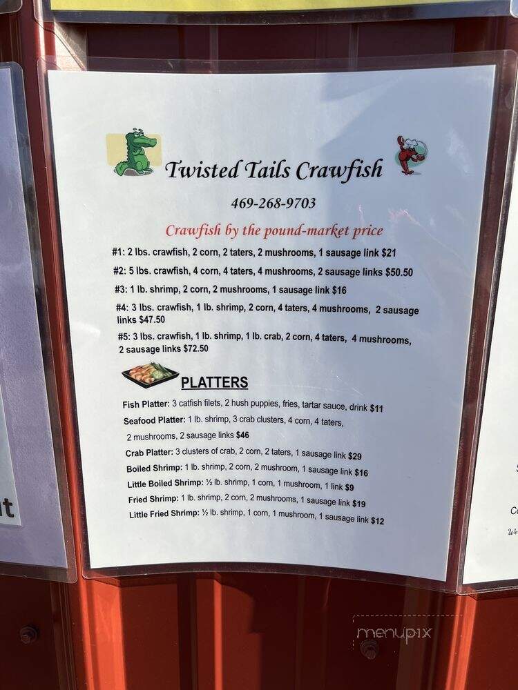 Twisted Tails Crawfish - McKinney, TX menu_pic