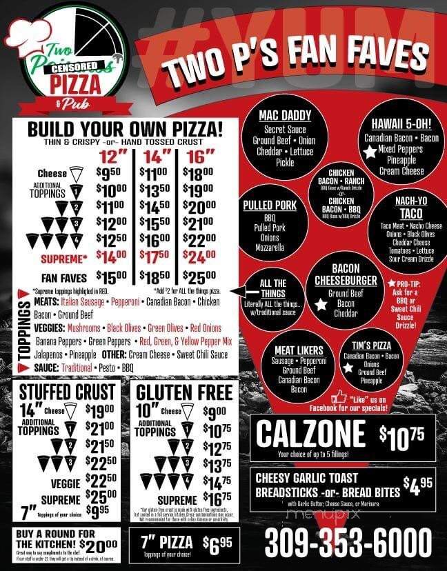 Two P's Pizza & Pub - Pekin, IL
