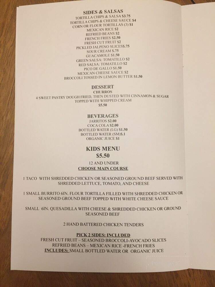 Two Tostadas - South Lyon, MI menu_pic