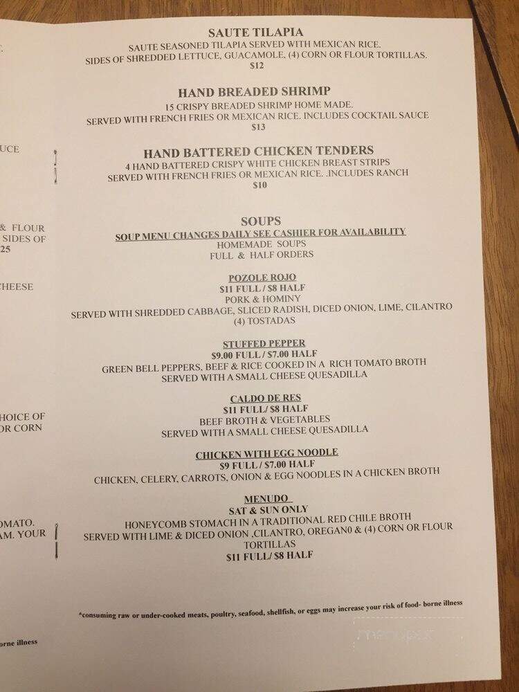 Two Tostadas - South Lyon, MI menu_pic
