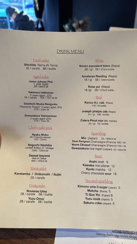 Unagi Shop - San Francisco, CA menu_pic