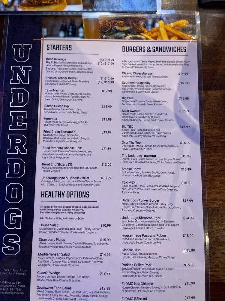 Underdogs Burgers & Brews - Flower Mound, TX