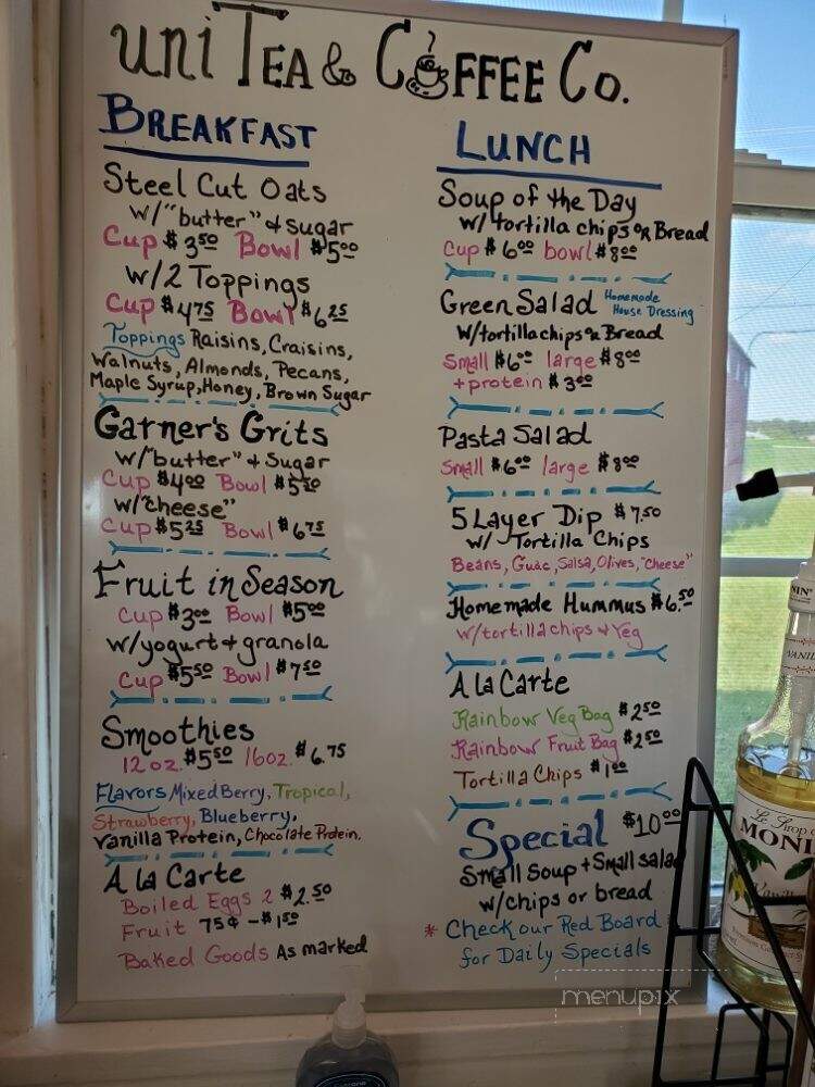 Unitea & Coffee - Warsaw, VA menu_pic