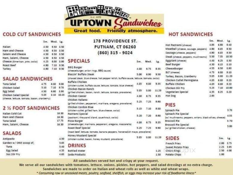 Uptown Sandwiches - Putnam, CT