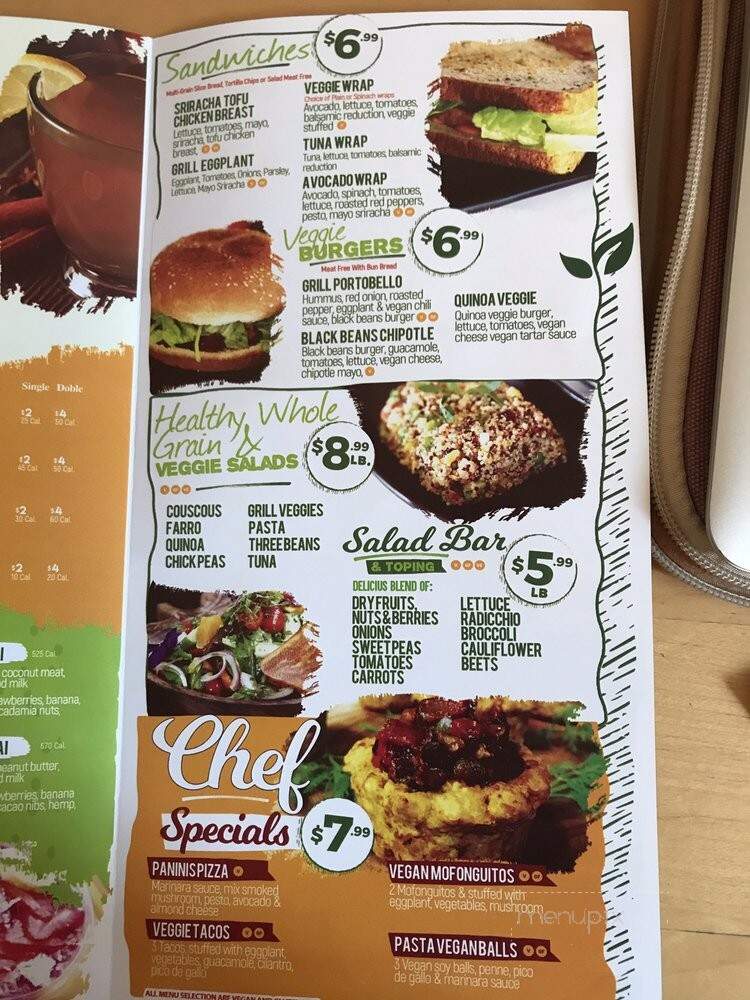 Valerio Juice Bar & Vegan Food - College Point, NY menu_pic
