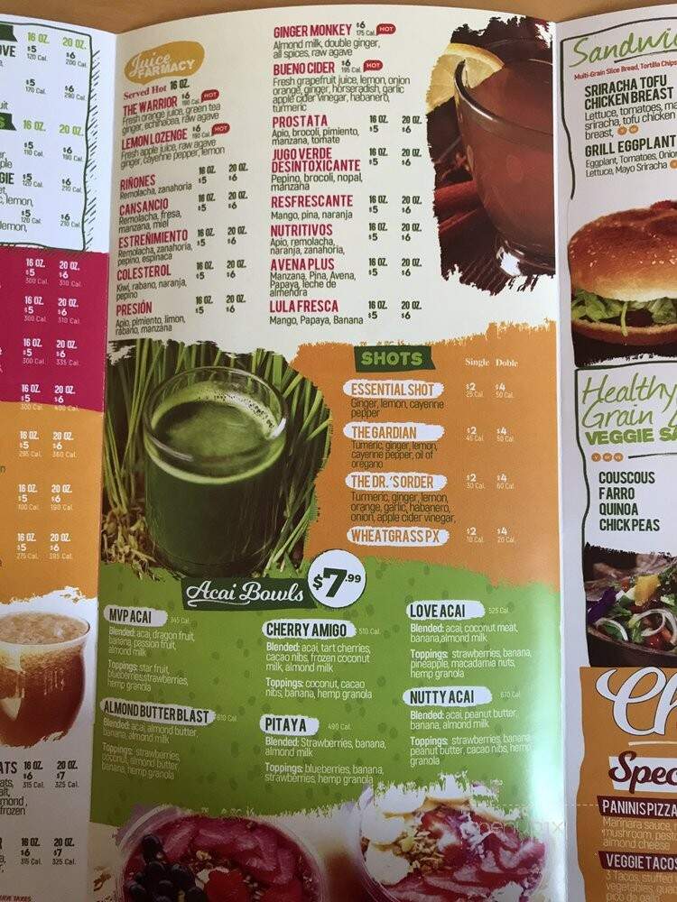 Valerio Juice Bar & Vegan Food - College Point, NY menu_pic