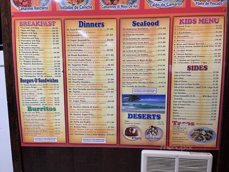 Airport Cafe - Mulino, OR menu_pic