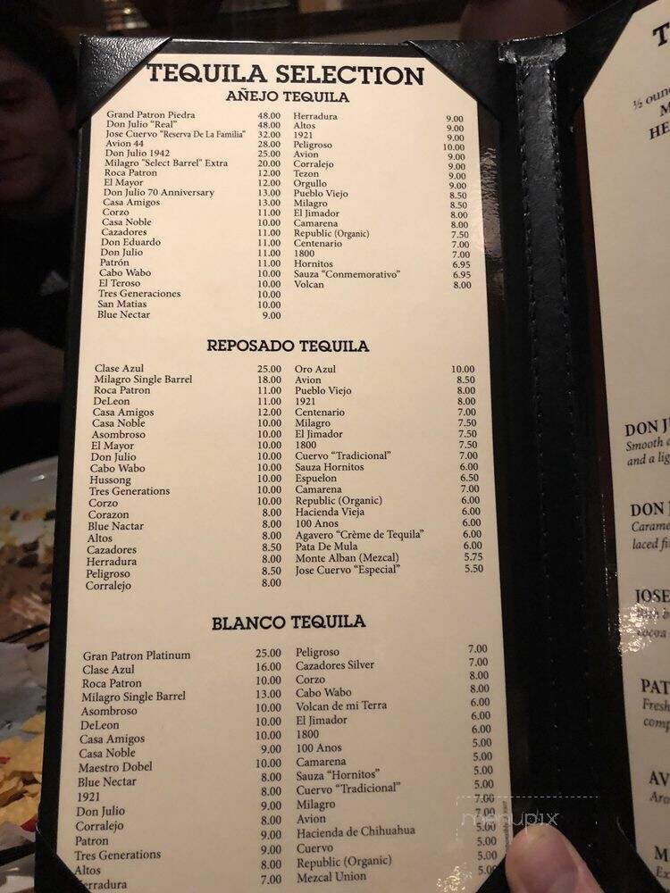 Vaqueros - Colorado Springs, CO menu_pic
