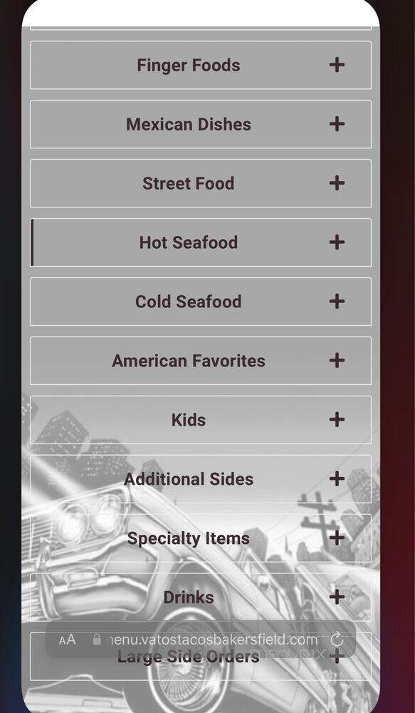 Vatos Tacos Grill & Cantina SW - Bakersfield, CA menu_pic