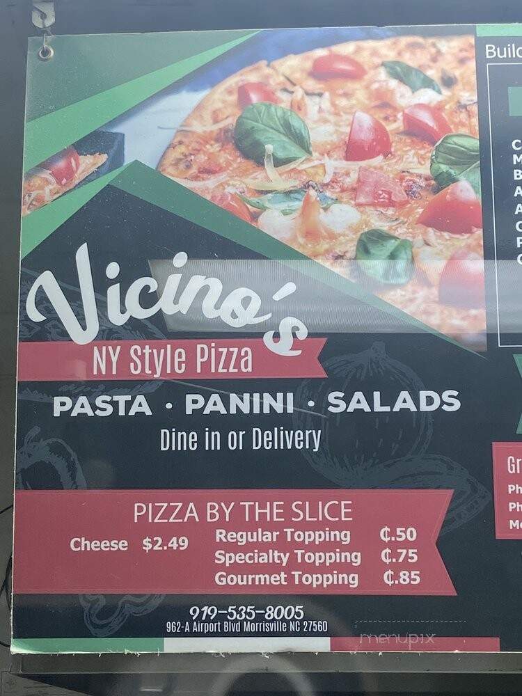 Vicino's Pizza - Morrisville, NC menu_pic