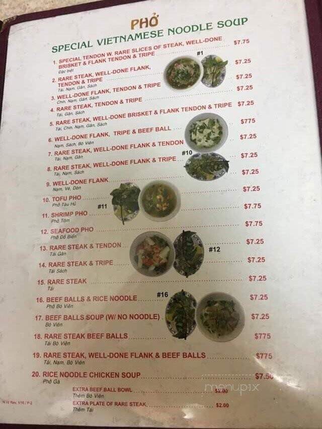 Vietnamese & Chinese Noodle - National City, CA menu_pic