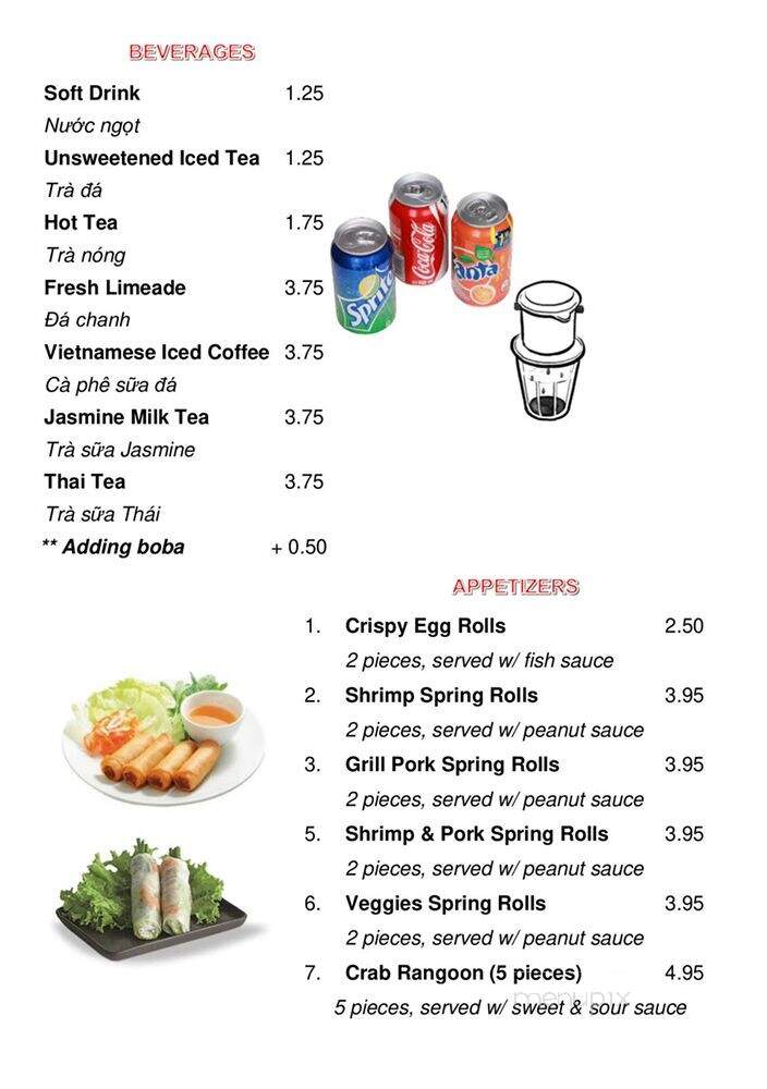 Vietnamese Top Noodles - Austin, MN menu_pic