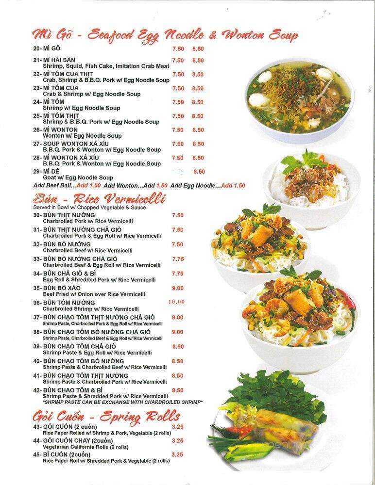 Vietnam House 08 - Garden Grove, CA menu_pic