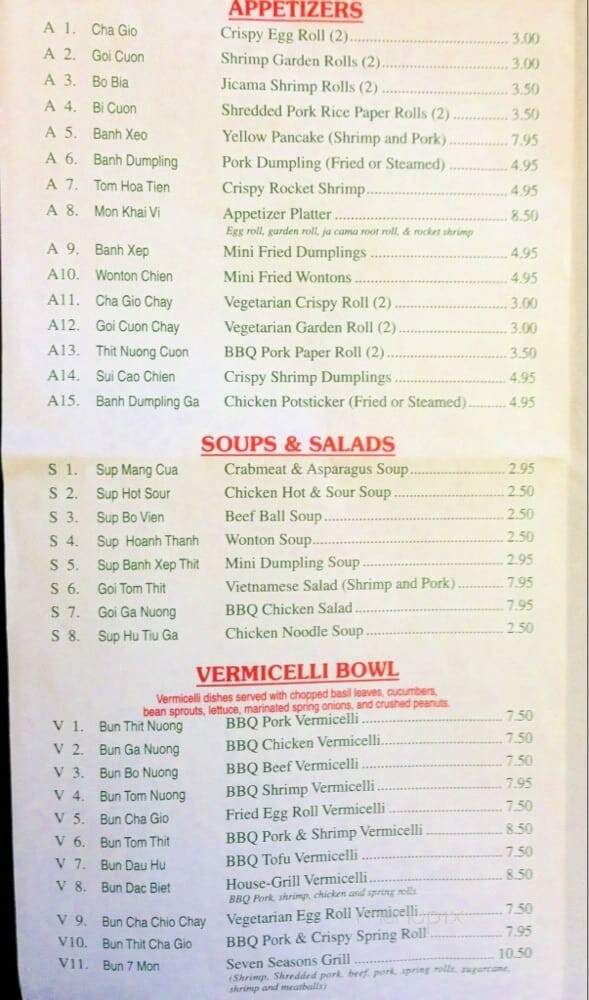 Restaurant Viet-Nam - Amos, QC menu_pic