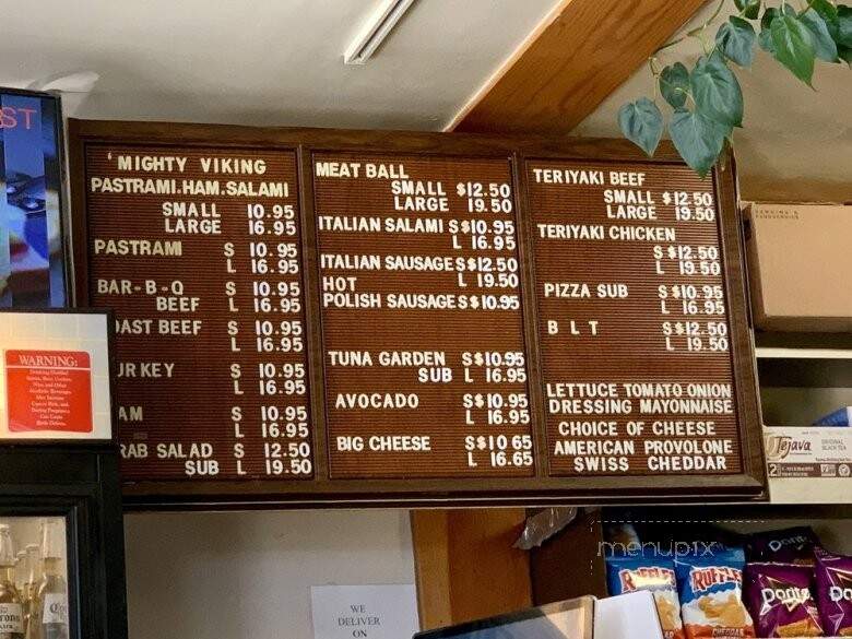 Viking's Giant Submarines - San Francisco, CA menu_pic
