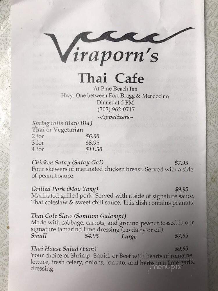 Viraorn's Thai Cafe - Fort Bragg, CA