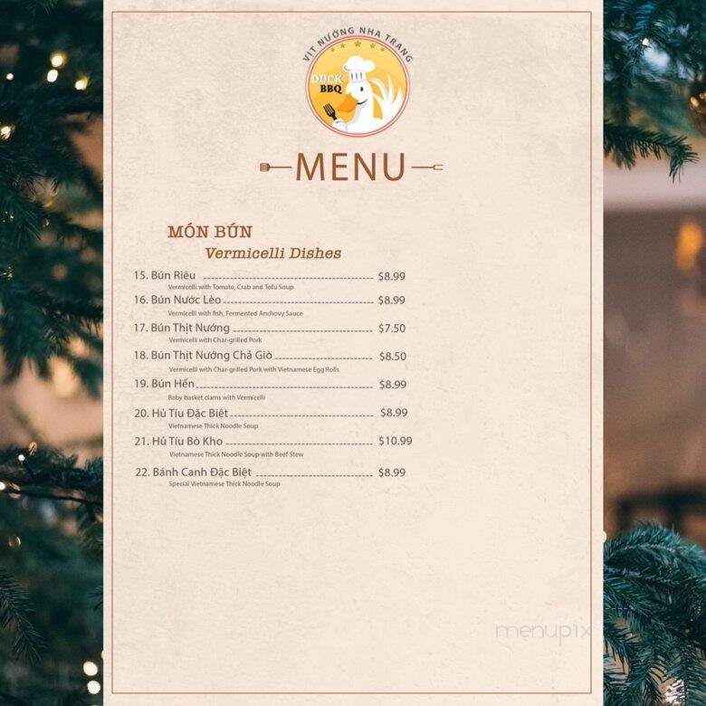 Vit Nuong Nha Trang - Houston, TX menu_pic