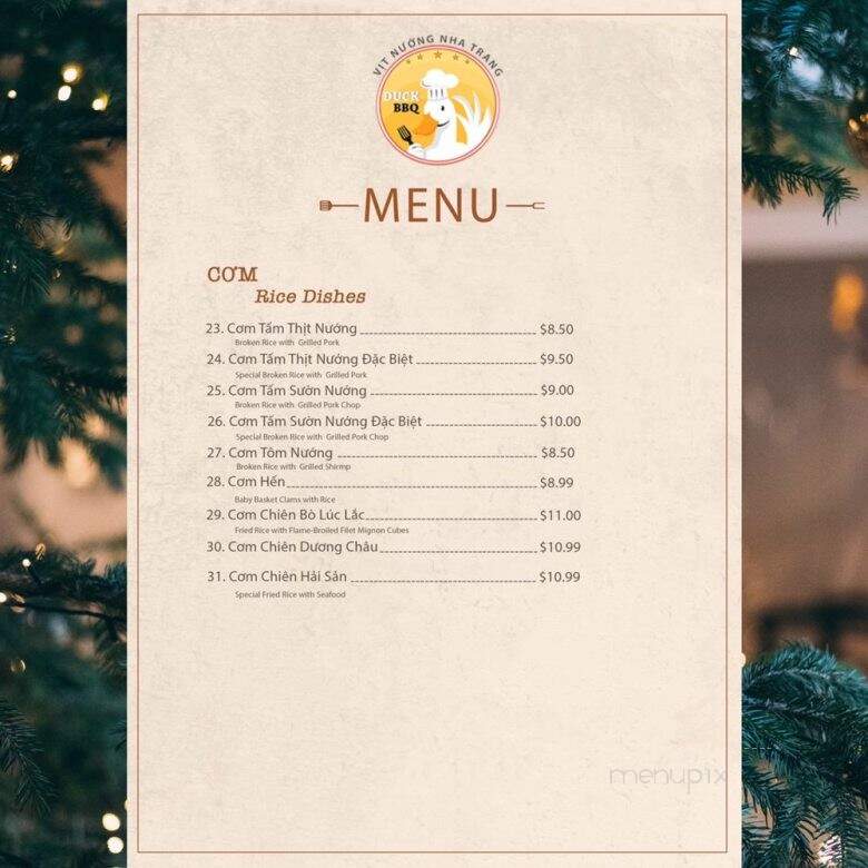Vit Nuong Nha Trang - Houston, TX menu_pic
