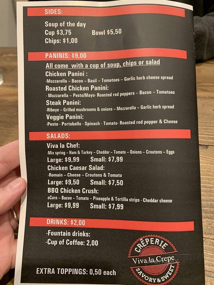 Viva La Crepe - West Des Moines, IA menu_pic