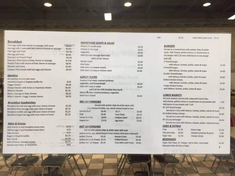 Wacky Willy's - Louisville, KY menu_pic