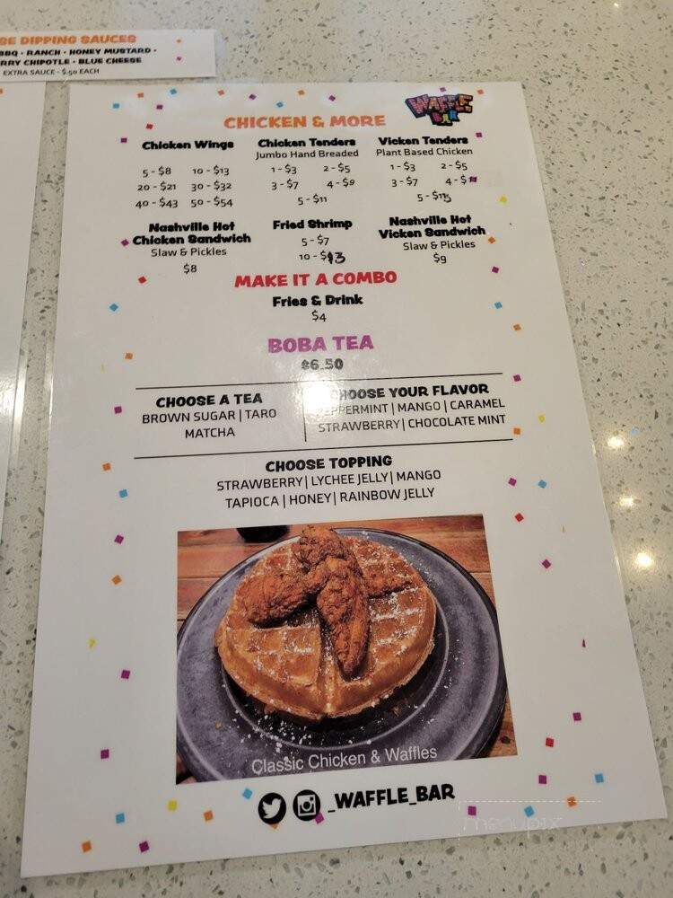 Waffle Bar - Atlanta, GA menu_pic