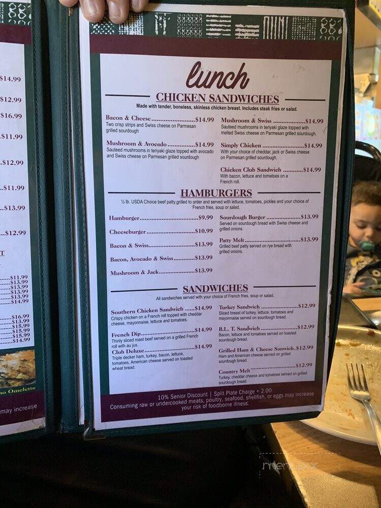 Waffle Shop - Fresno, CA menu_pic