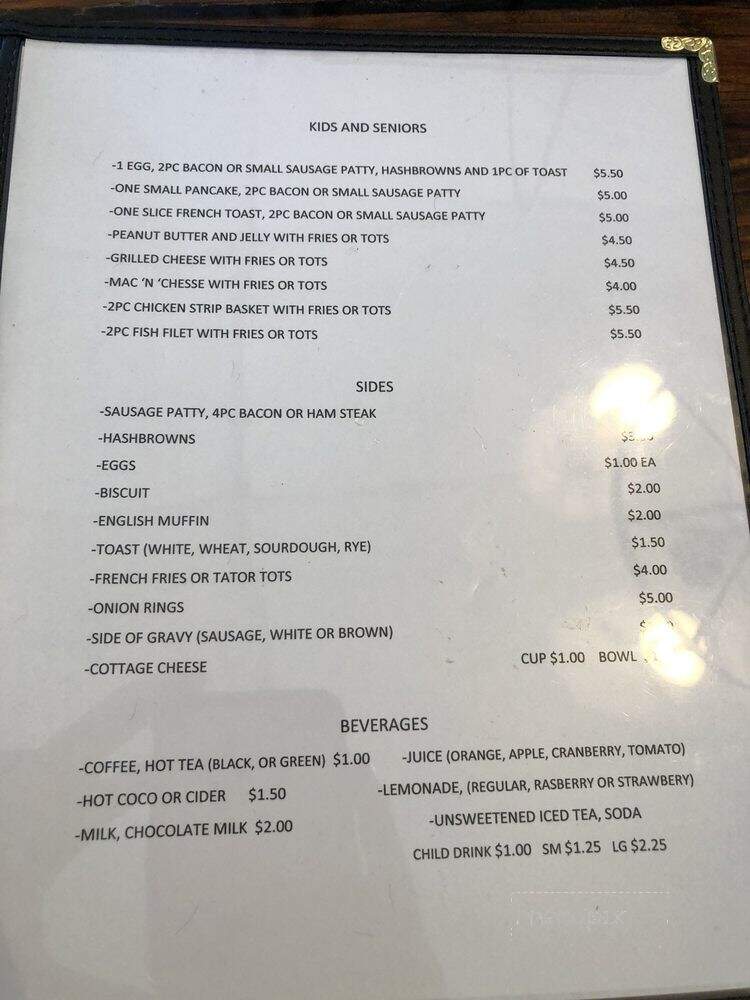 Wagonwheel Restaurant & Lounge - Shell, WY menu_pic