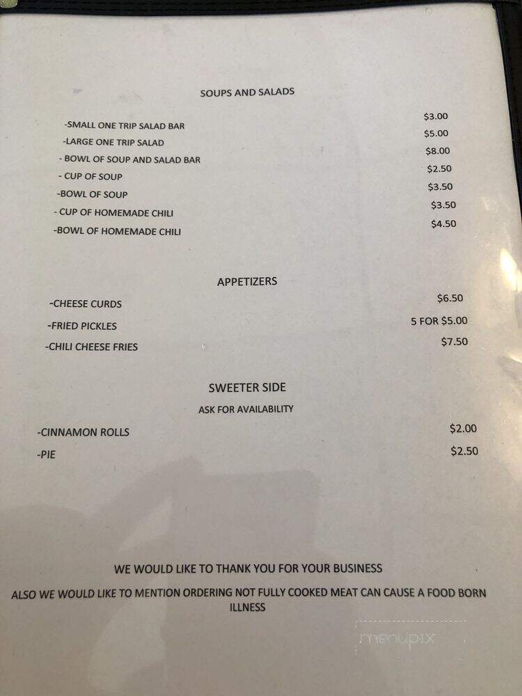 Wagonwheel Restaurant & Lounge - Shell, WY menu_pic