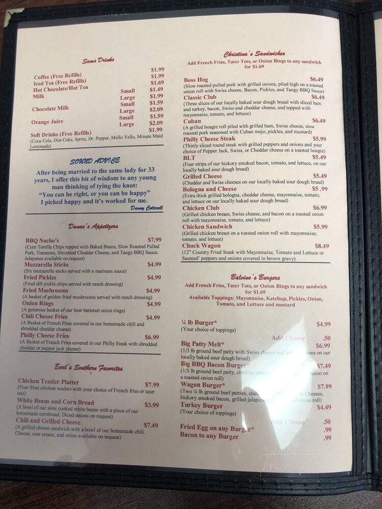 Wagon Wheel - Unicoi, TN menu_pic