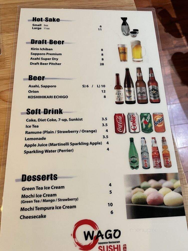 Wago sushi - San Francisco, CA menu_pic