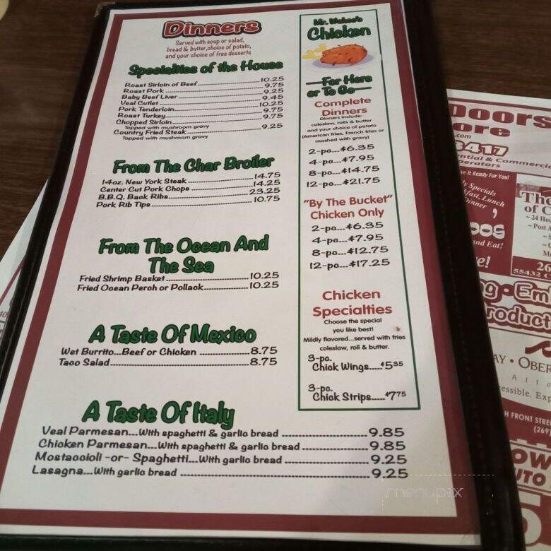 Wahoo Eatery - Dowagiac, MI menu_pic