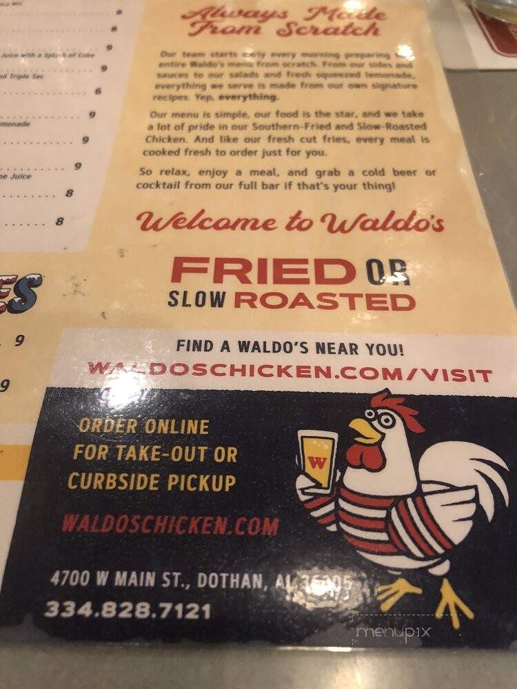 Waldo's Chicken and Beer - Dothan, AL menu_pic