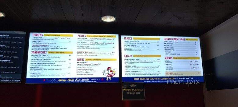 Waldo's Chicken & Beer - Nashville, TN menu_pic