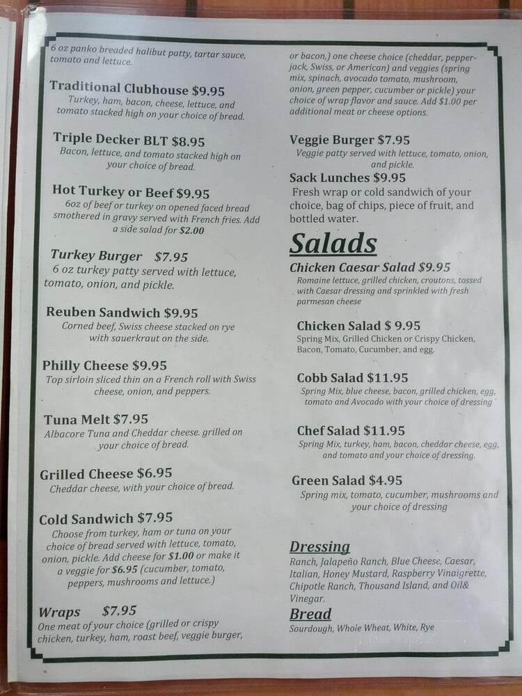 Warm House Restaurant - Neah Bay, WA menu_pic