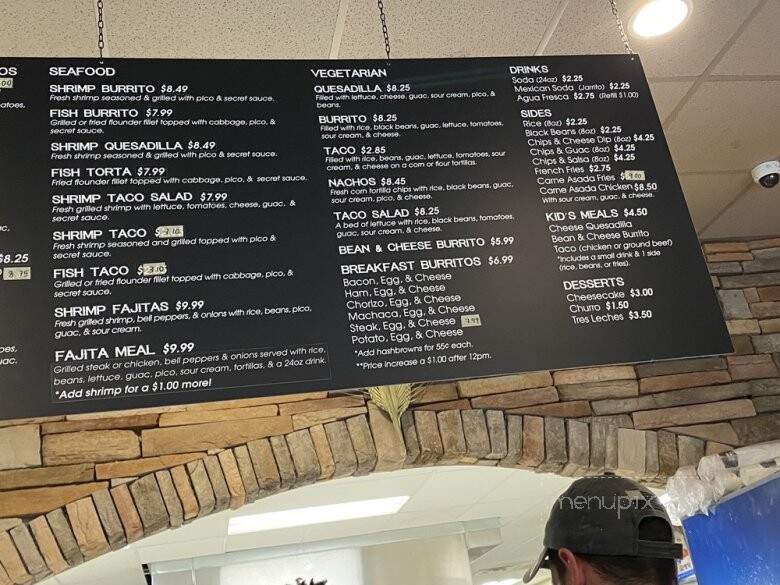 West Coast Taco Shop - Clarksville, TN menu_pic