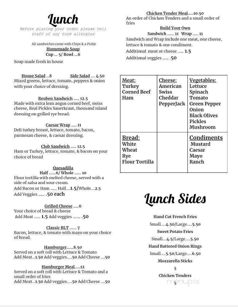 Whistle Stop Garden Cafe - Crossville, TN menu_pic